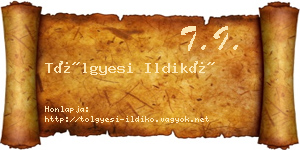 Tölgyesi Ildikó névjegykártya