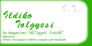 ildiko tolgyesi business card